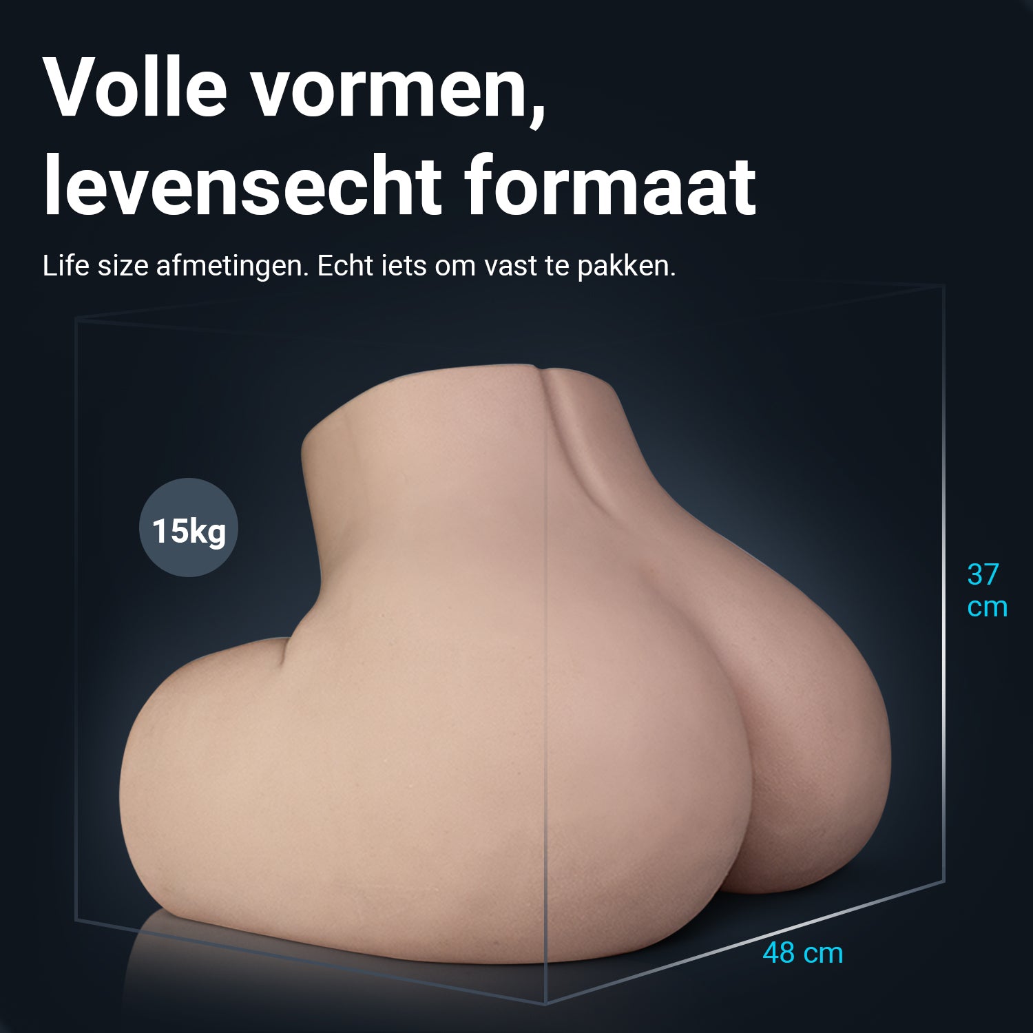 Sex doll - Buttocks - 15kg - 48cm - Loes
