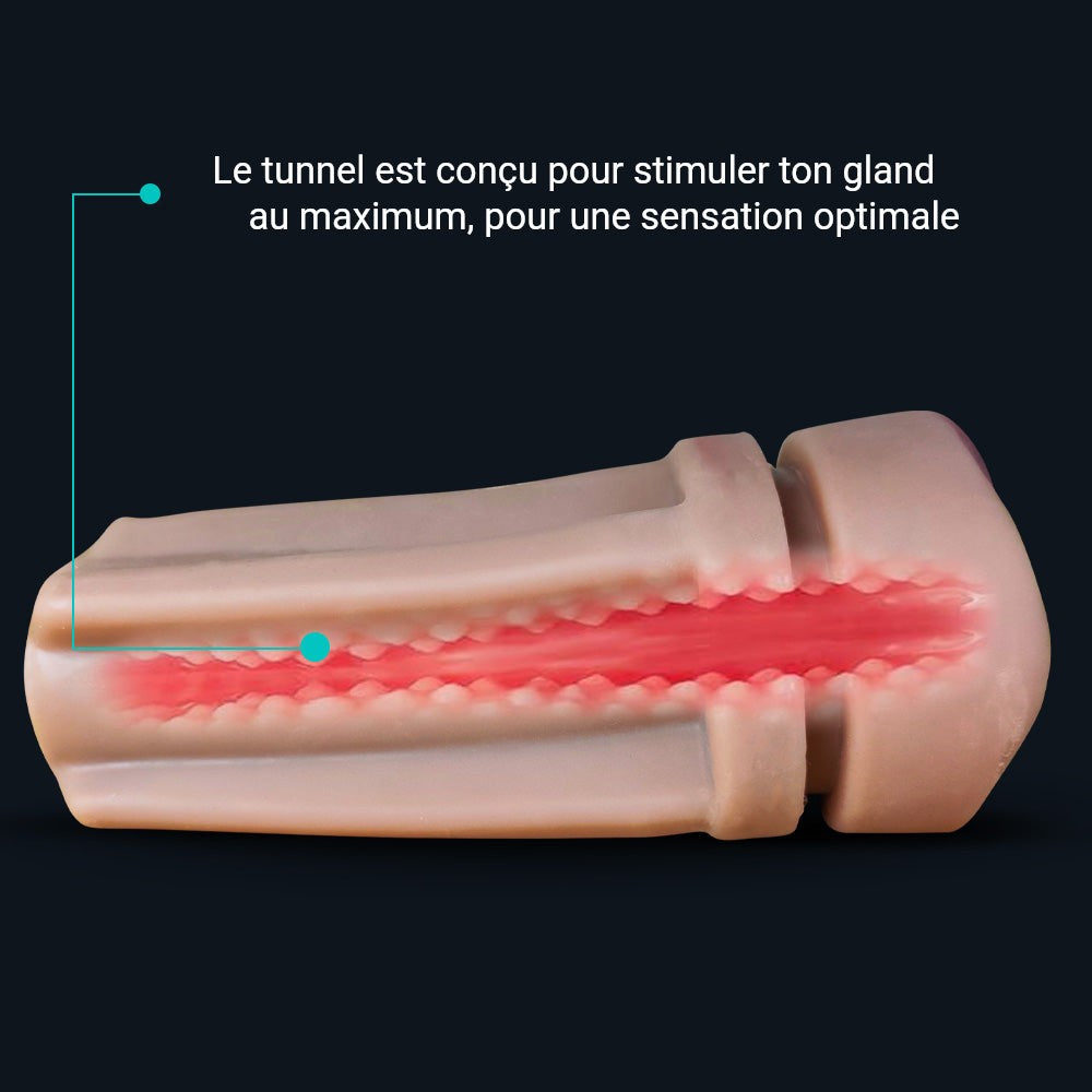 Coupe de la gaine interne de Kate : tunnel avec des reliefs stimulants