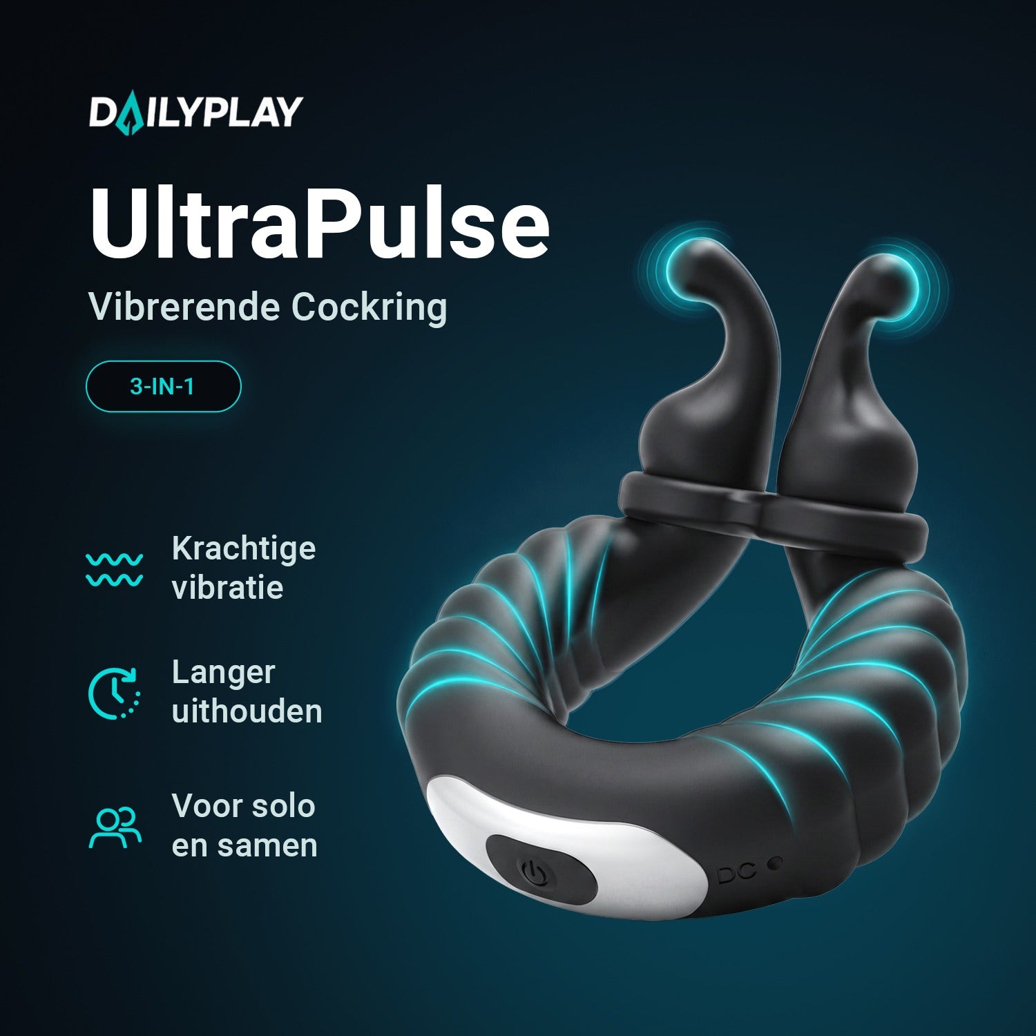Ultrapulse - Vibrerende Cockring met App