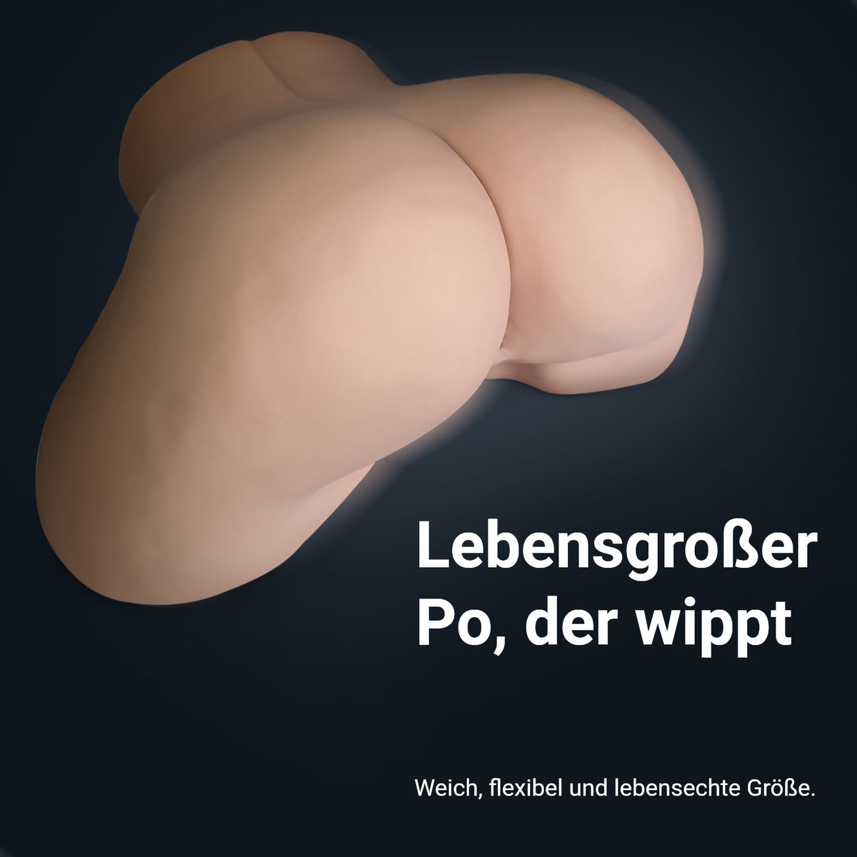 Infografik Loes: lebensgroßer Po, der federt, weich und flexibel