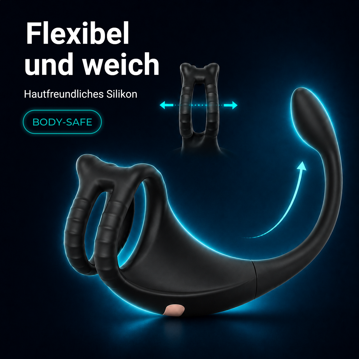 Thinpulse Pro aus flexiblem, weichem und hautfreundlichem Silikon, body-safe